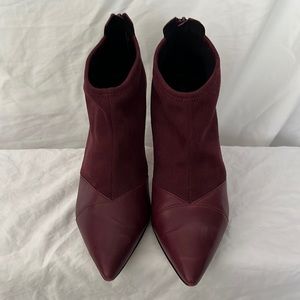 Cole Haan - Leather and Microfiber Heeled Bootie - Size 8.5